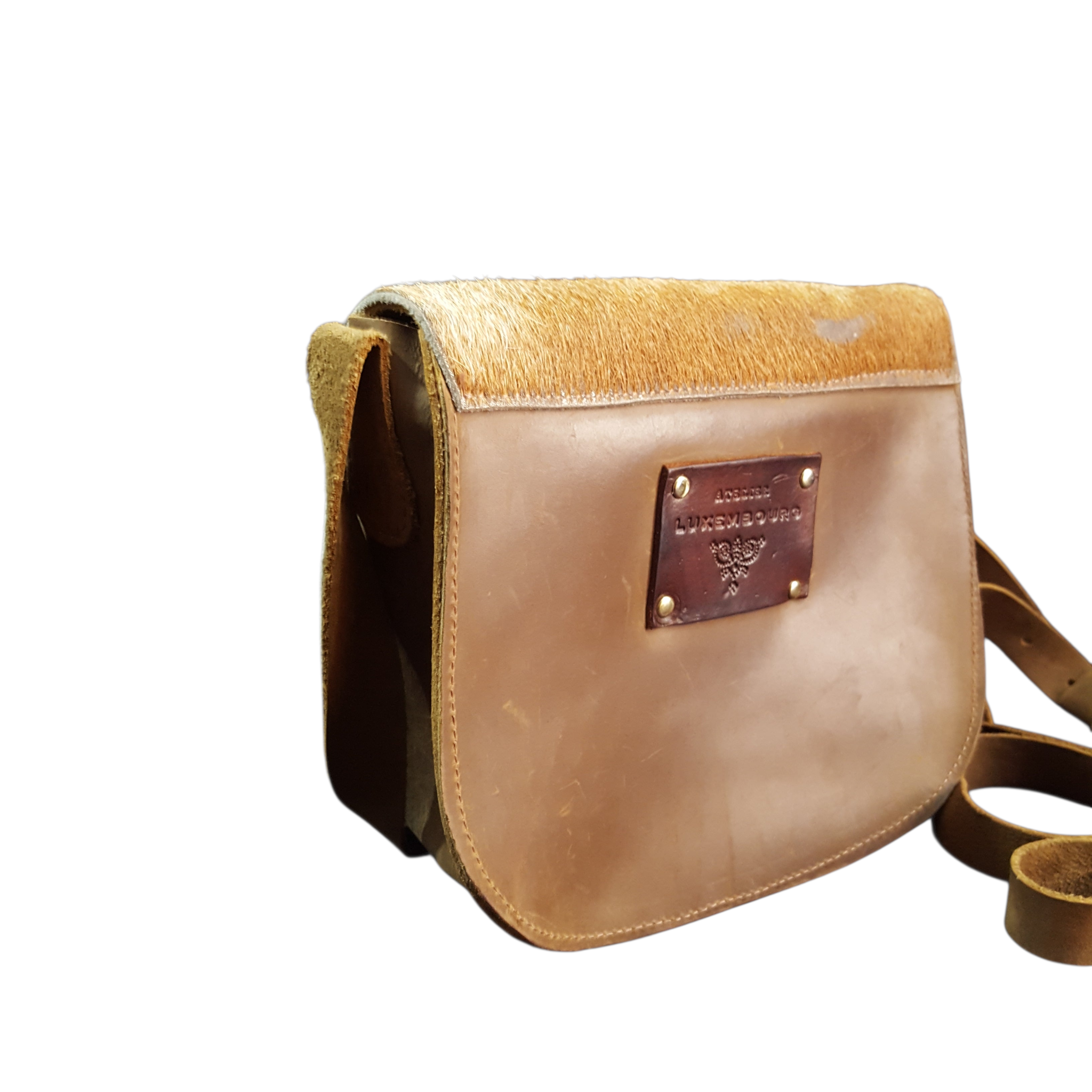 Atelier Luxembourg Leather Calf Hair Saddle Bag