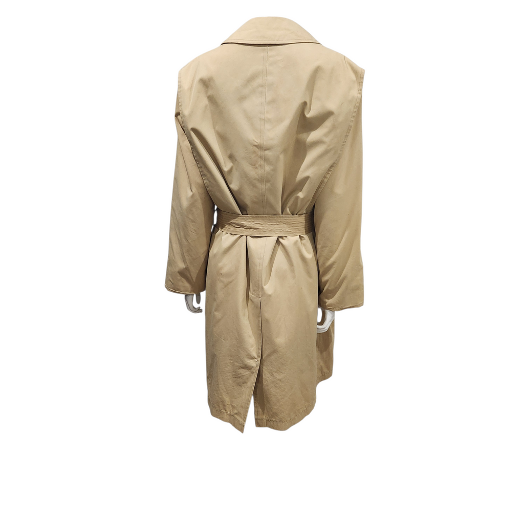 60s  Buoy Cloth Trench with Removable Wool & Camel Hair Lining Talon Zipper Size 38