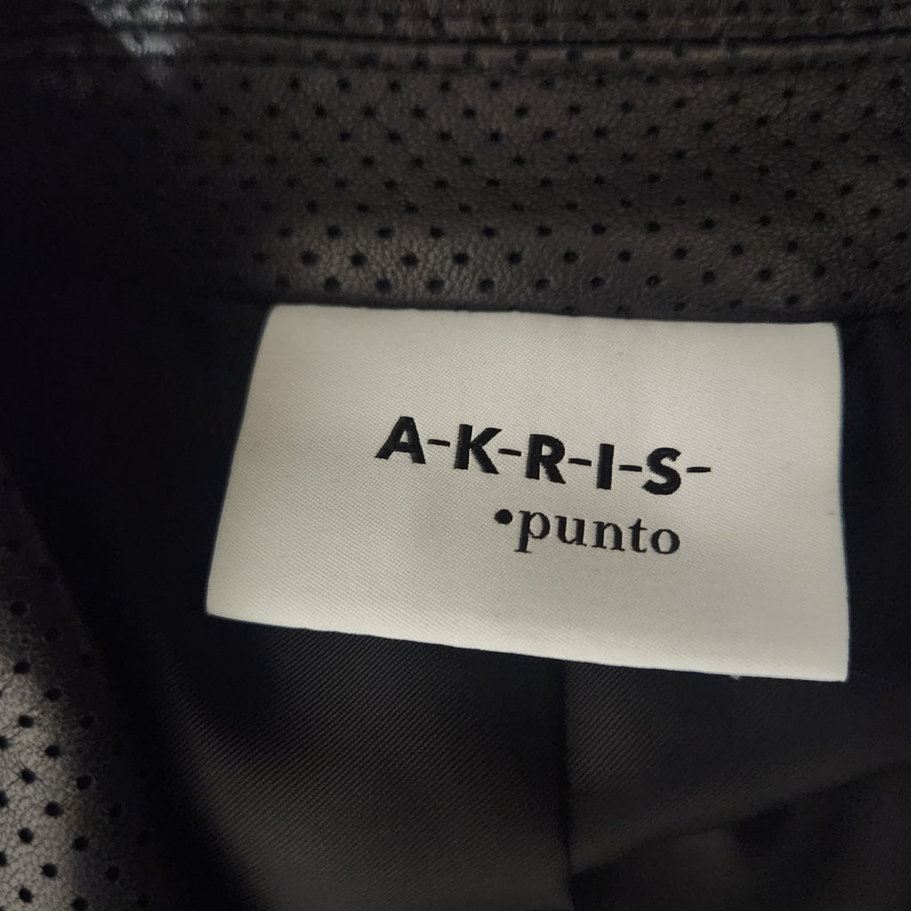 Akris Punto Perforated Lamb Nappa Leather Blazer — Circa 2017–2019