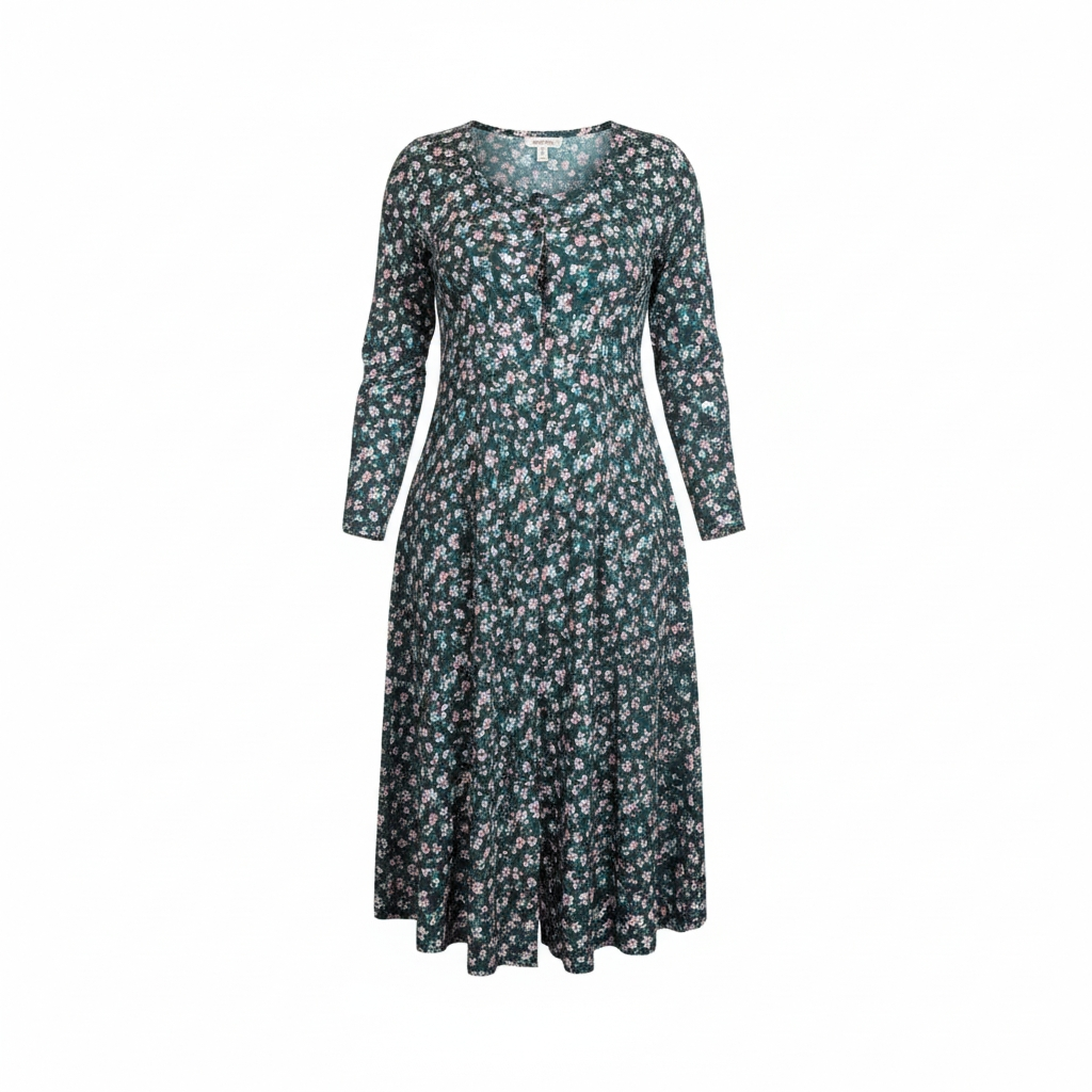 90s Maggie Lawrence Collection Vintage Mini Floral Print Maxi Dress Si Lucille Golden Vintage, LLC 90s Maggie Lawrence Collection Vintage Mini Floral Print Maxi Dress Si Lucille Golden Vintage, LLC