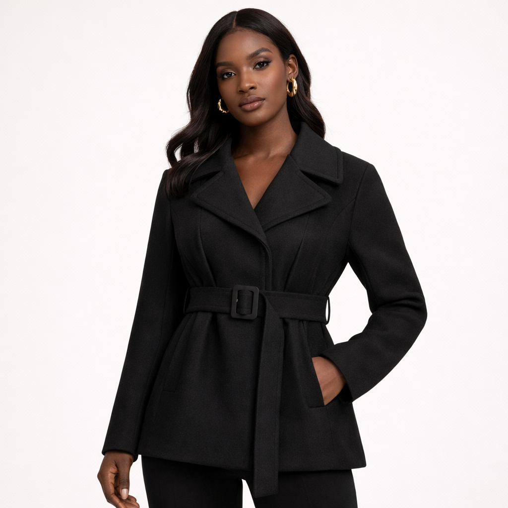 DKNY Wool Neoprene Lined Cropped Jacket Size S