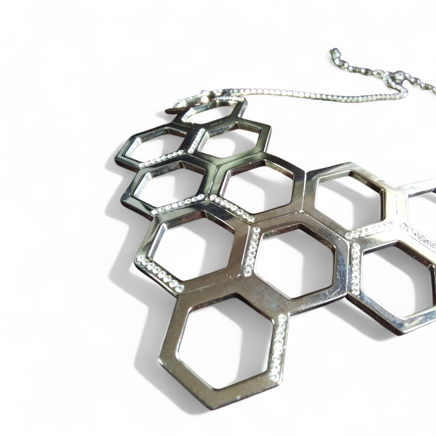 Vita Fede Geo Millie Silver Bib Necklace