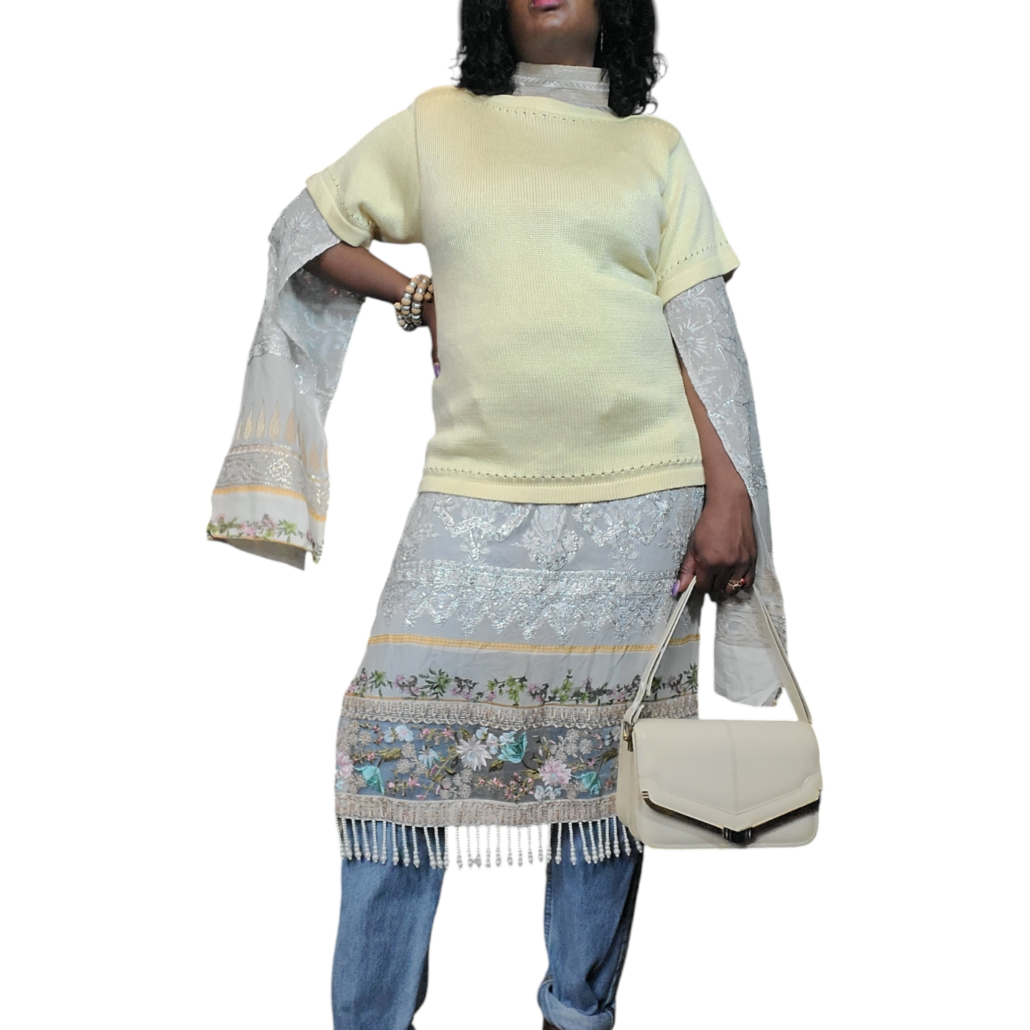 Preowned Traditional Maslin Tunic Dress Size L