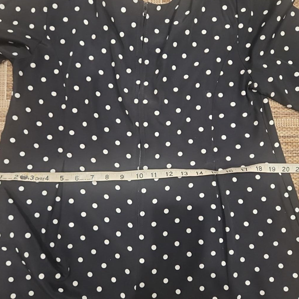 Vintage Long Sleeve Polka Dot Jumpsuit