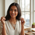 Vita Fede Geo Millie Silver Bib Necklace