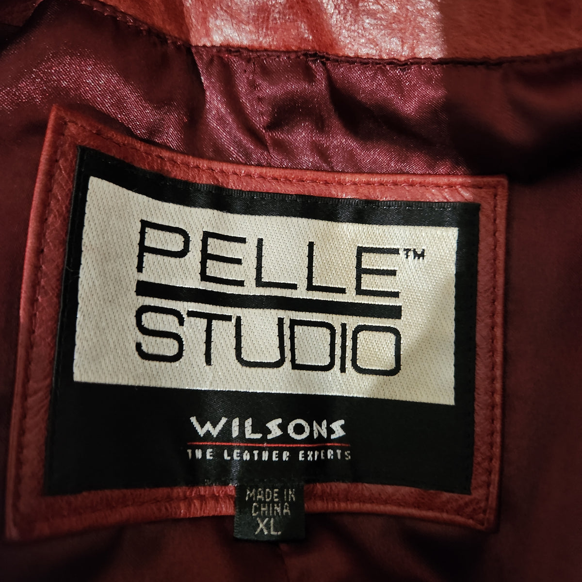 1990s Pelle Studio by Wilsons Oxblood Leather Long Coat — Size XL