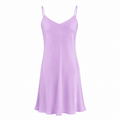 Vintage 1990s Agostino Lilac Silk Slip Dress | Bias Cut Minimalist Midi