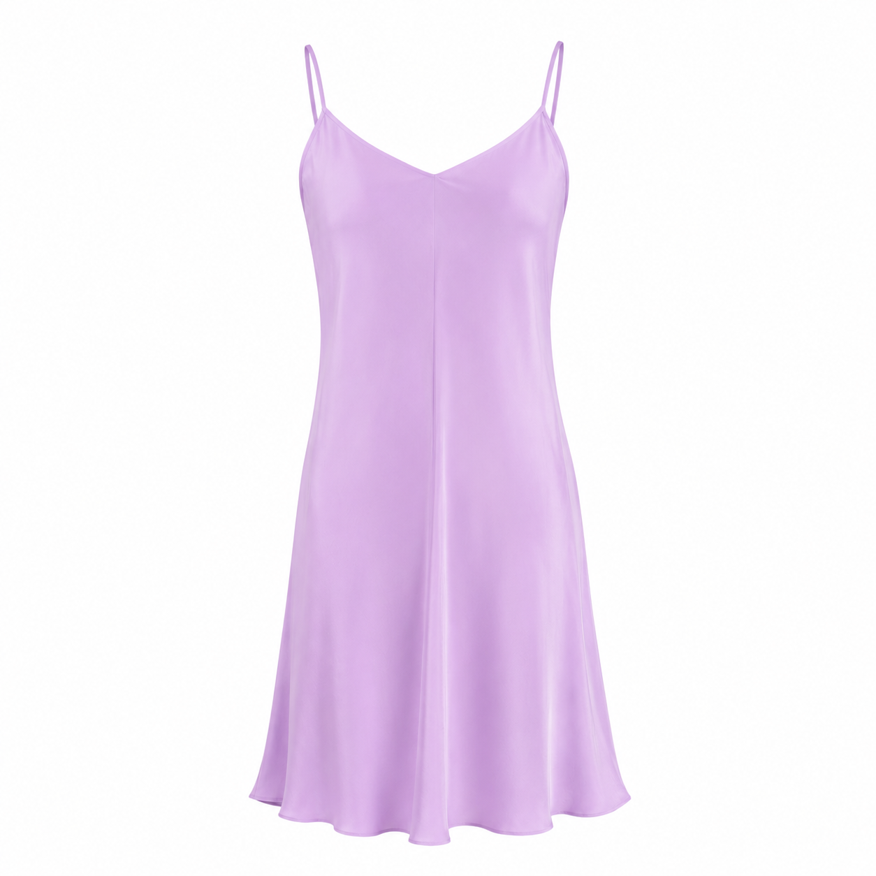 Vintage 1990s Agostino Lilac Silk Slip Dress | Bias Cut Minimalist Midi