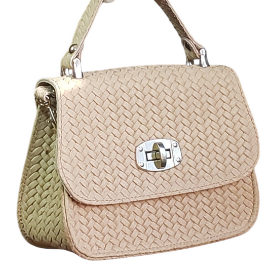 Borso in Pelle Braided Leather Handbag