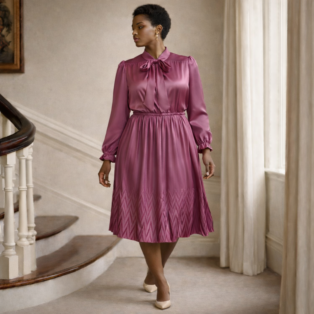 Sears, The Fashion Place 1970s Jersey Dress Size M