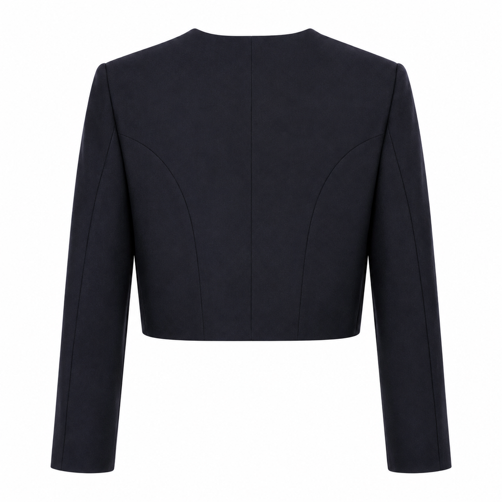 Vintage 1980s Comme des Garçons Architectural Cropped Wool Jacket Size S