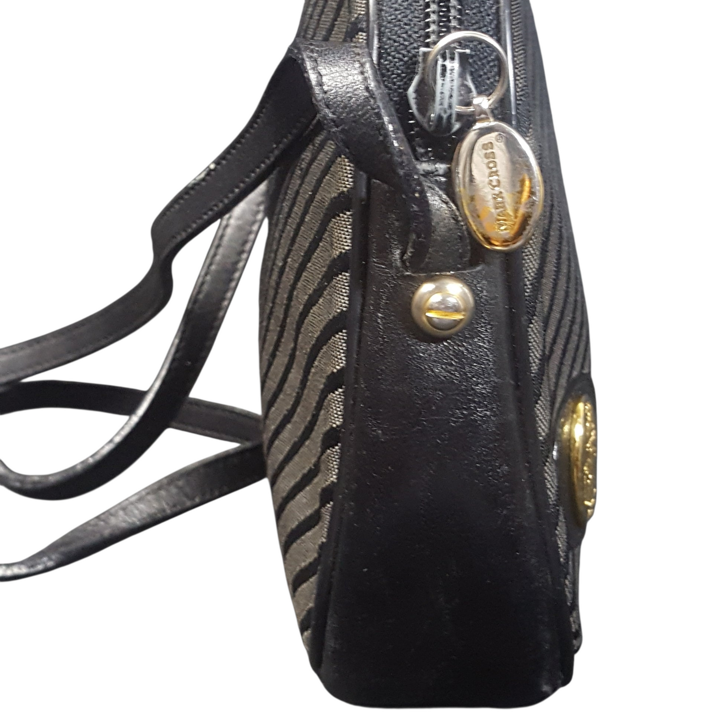 Mark Cross Stripe Canvas Crossbody