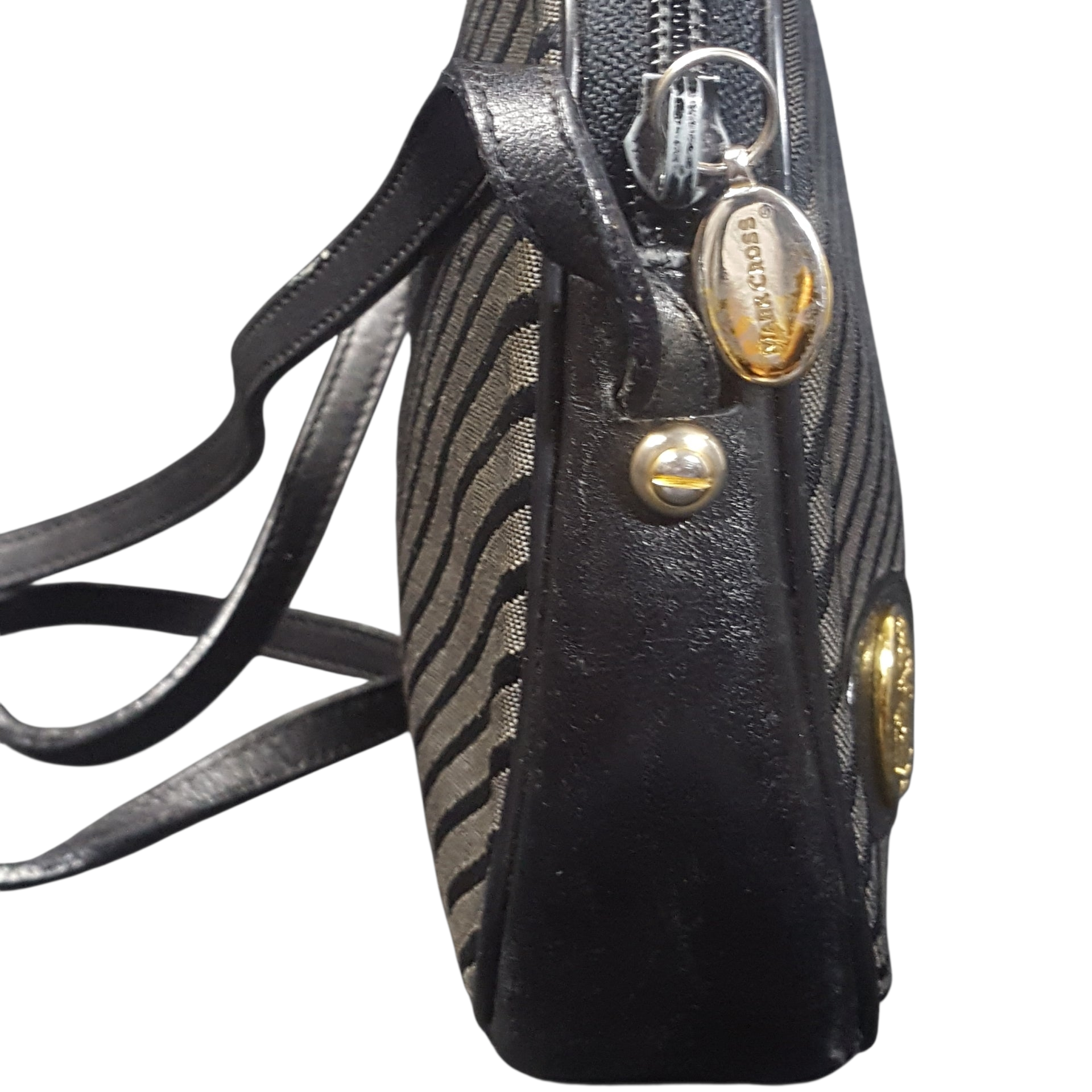 Mark Cross Stripe Canvas Crossbody