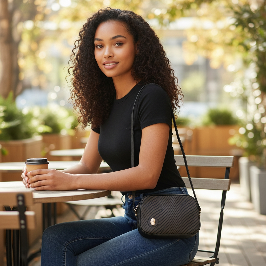 Mark Cross Stripe Canvas Crossbody