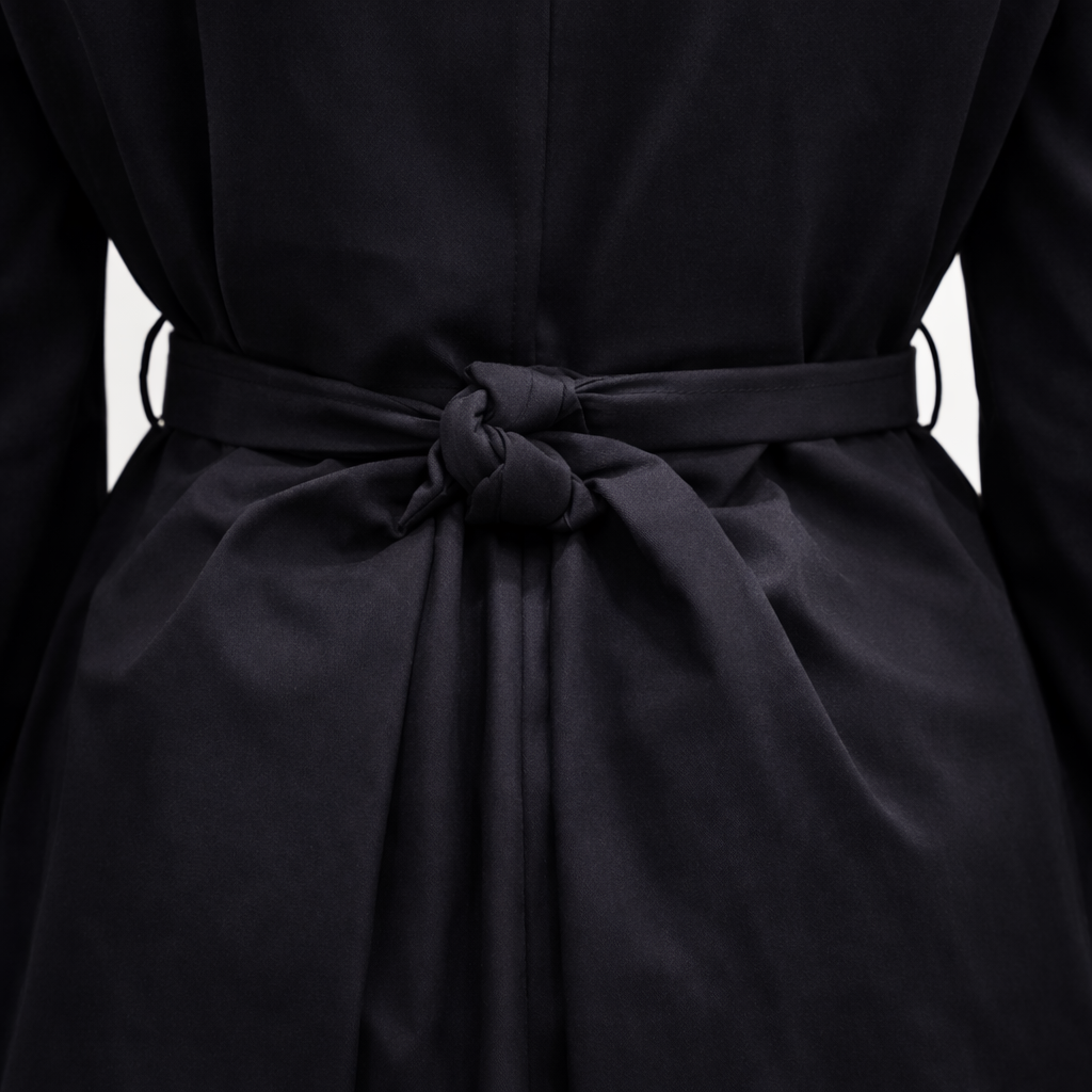 Vintage Holiday In Italy | Black Italian Trench Coat
Made in Italy • Luxury Outerwear Size 42