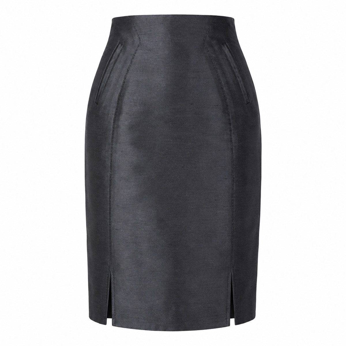 Vintage Chado Ralph Rucci Black Pencil Skirt Size 12