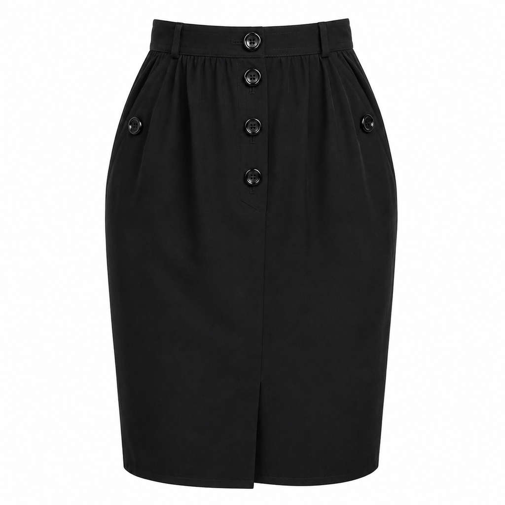 Valentino Miss V Vintage Wool Pencil Skirt Size 10