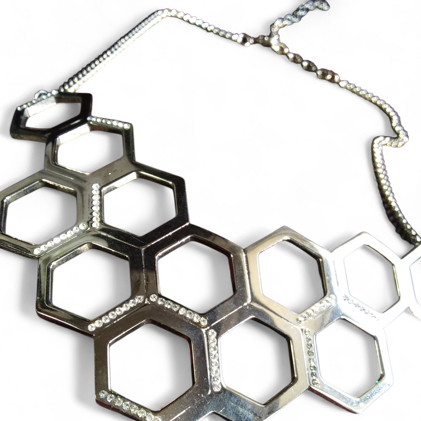 Vita Fede Geo Millie Silver Bib Necklace