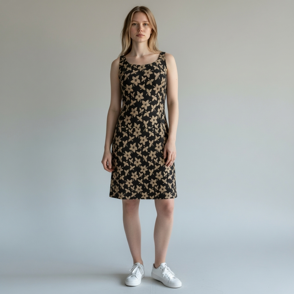 1950s Floral Print Sheath Dress & Jacket Size S