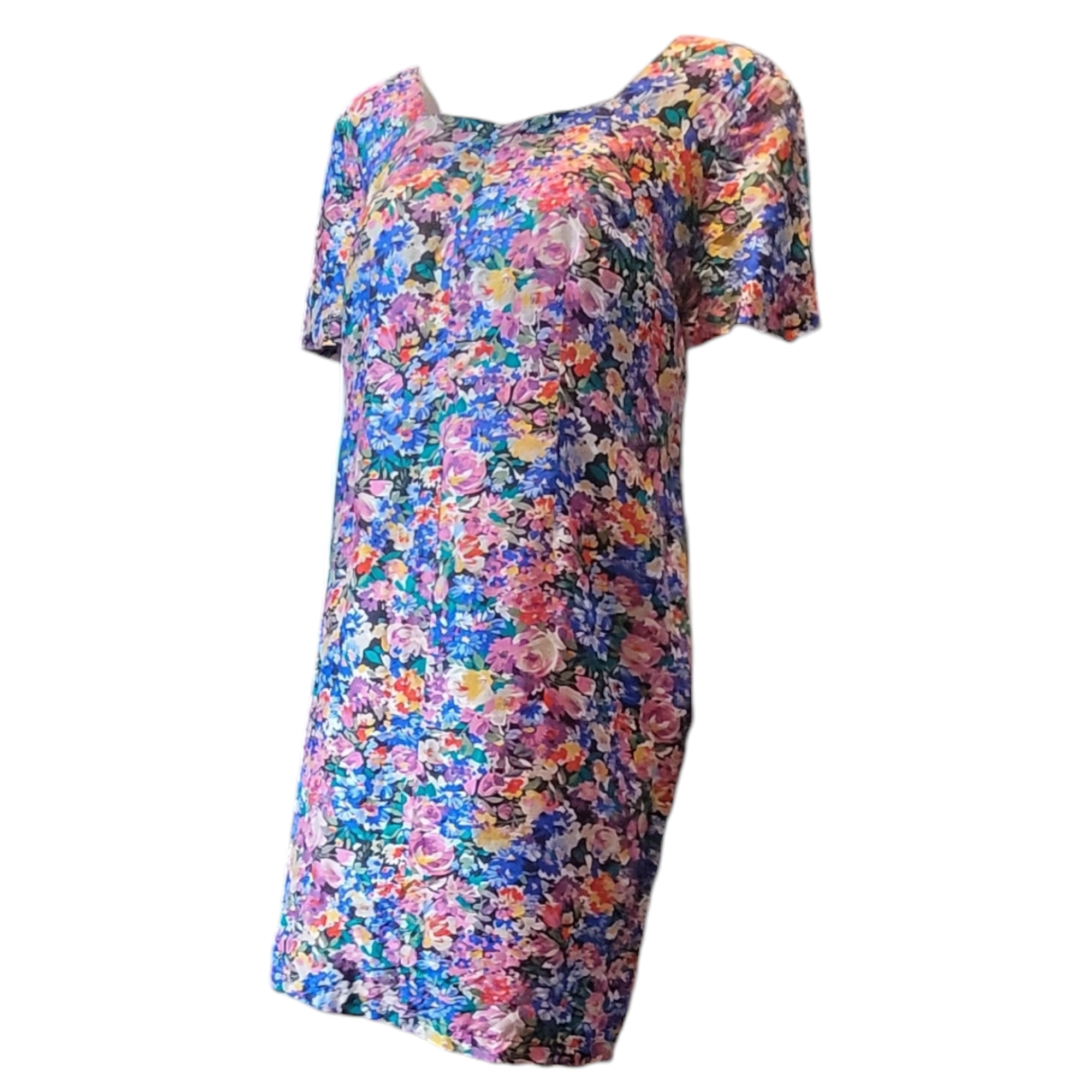 Vintage Silk Handmade Classic Floral Dress