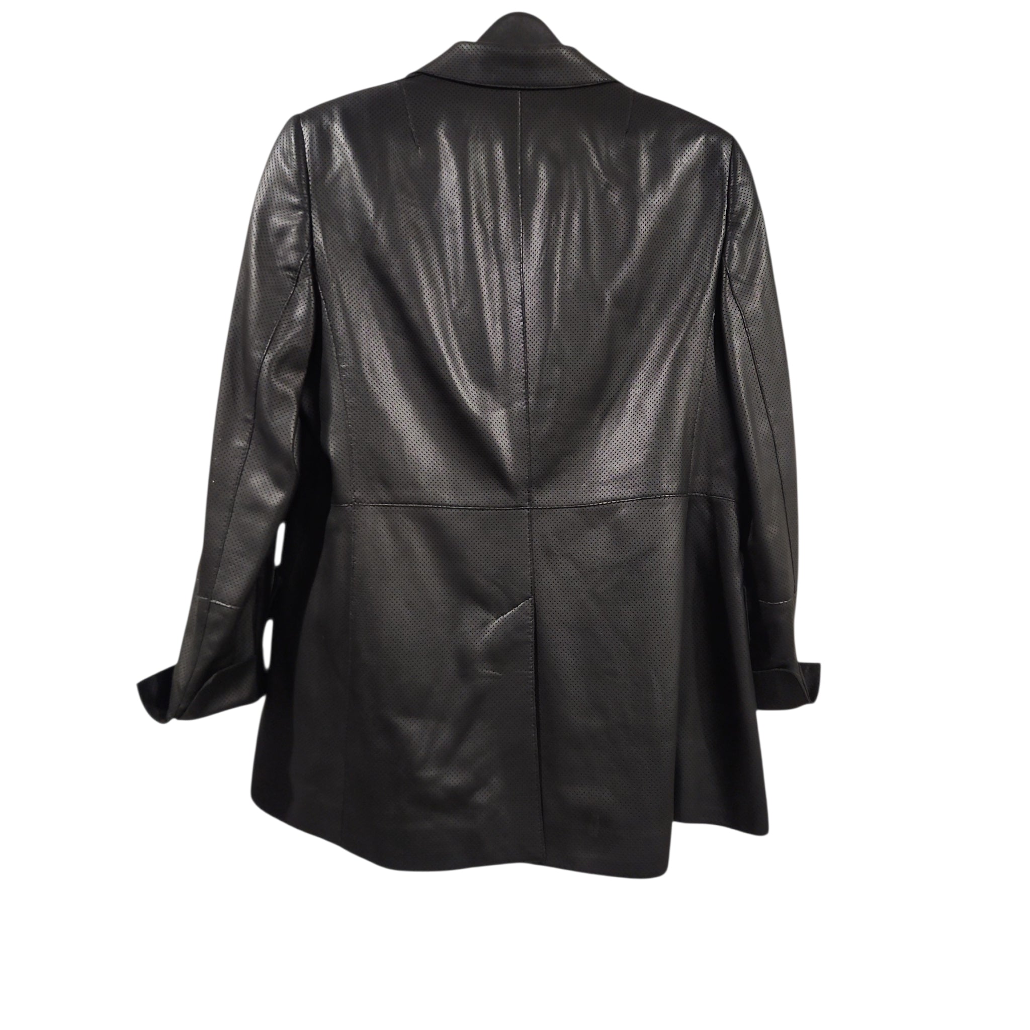 Akris Punto Perforated Lamb Nappa Leather Blazer — Circa 2017–2019