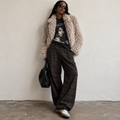 IRO Kald Winter 2015 Genuine Lamb Fur Jacket — Size 38