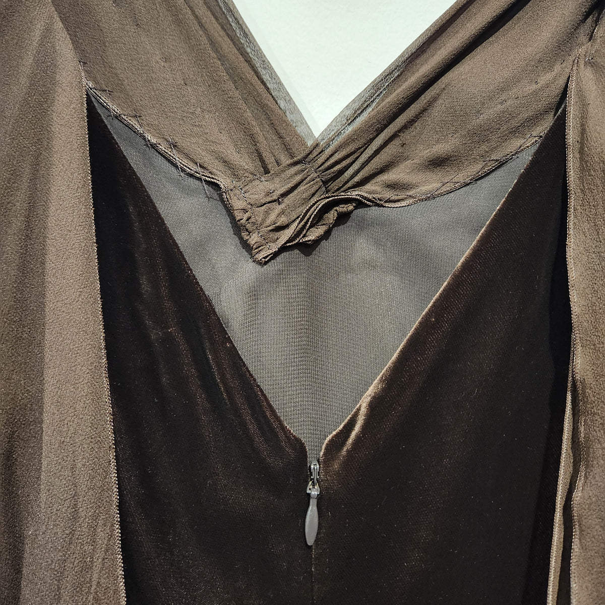 Armani Collezioni Chocolate Velvet & Silk Evening Gown | Made in Italy