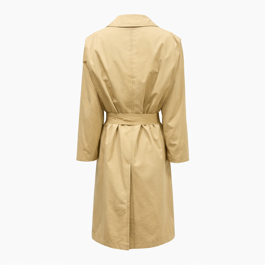 60s  Buoy Cloth Trench with Removable Wool & Camel Hair Lining Talon Zipper Size 38