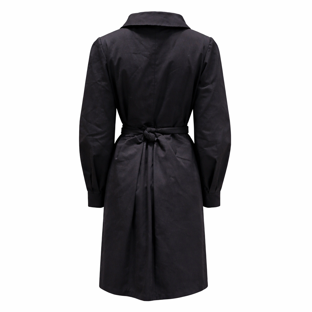 Vintage Holiday In Italy | Black Italian Trench Coat
Made in Italy • Luxury Outerwear Size 42