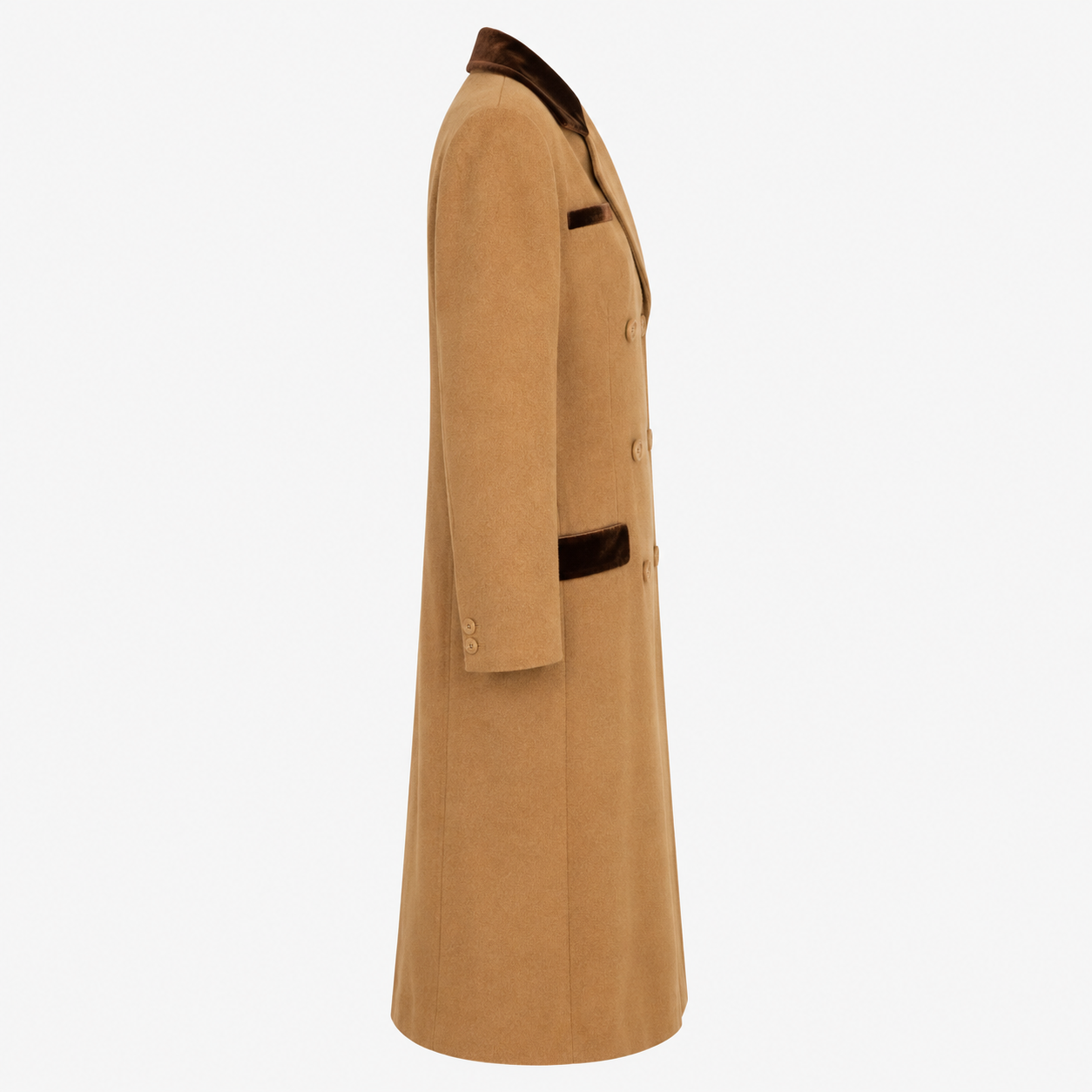 1960s Vintage Valentino Boutique Camel Hair Coat Size Large