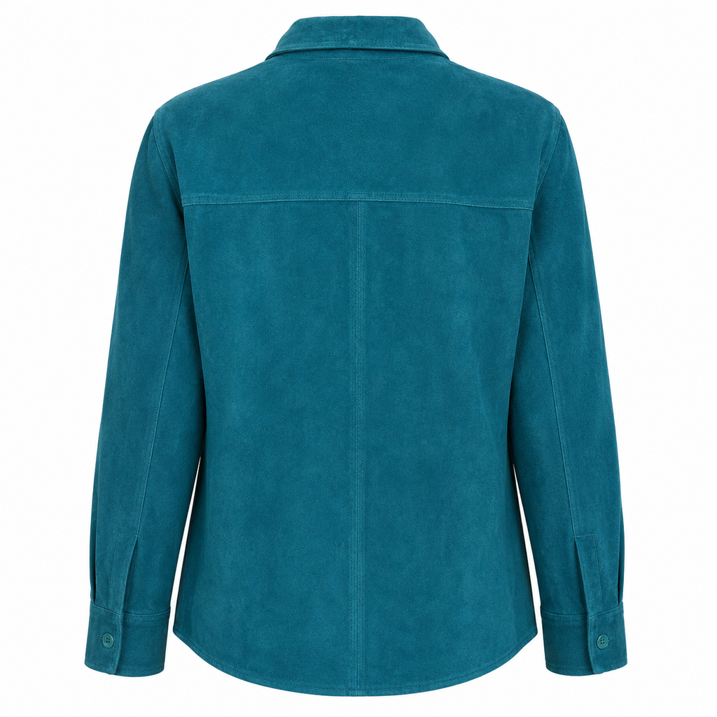 Coldwater Creek Genuine Suede Button Front Jacket