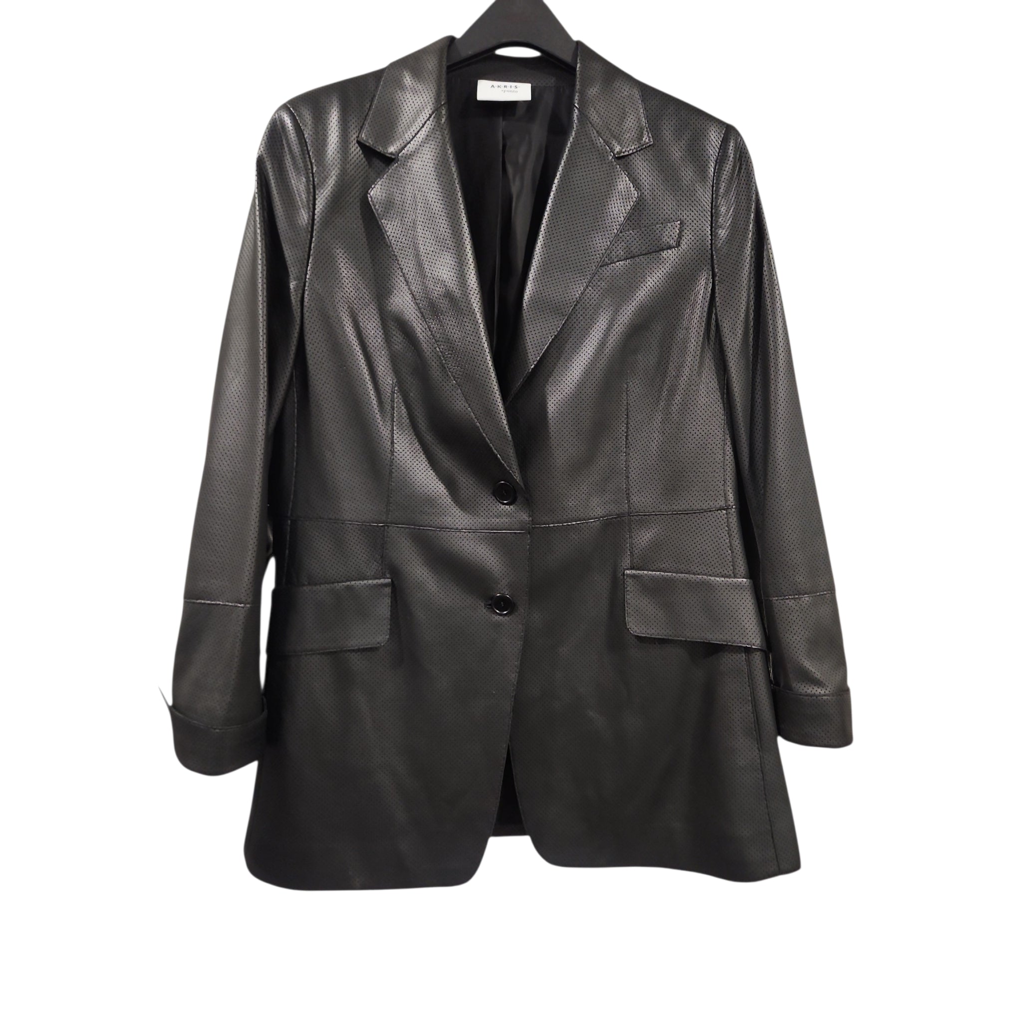 Akris Punto Perforated Lamb Nappa Leather Blazer — Circa 2017–2019