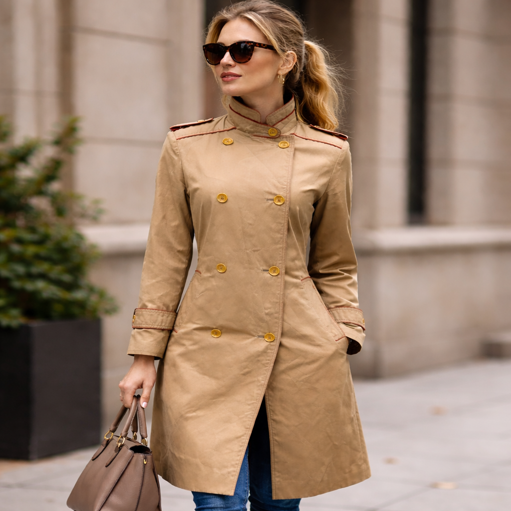 90s Vintage Womens Trenchcoat Gallery Down Filled Convertable