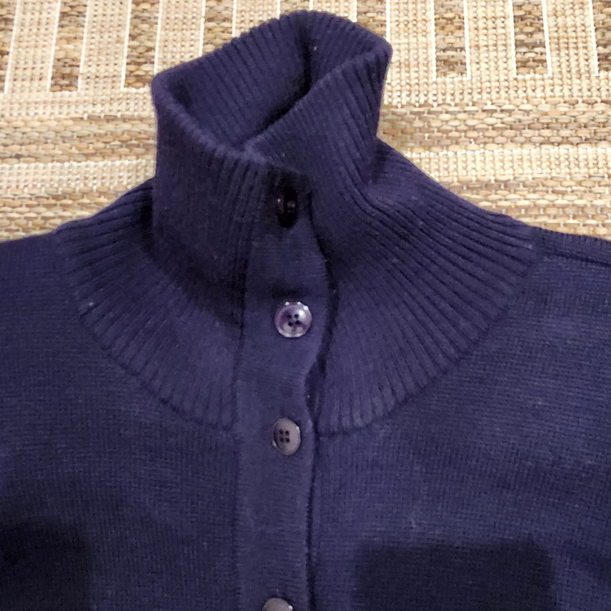 Classic Mock Neck Button Down Cardigan Sweater