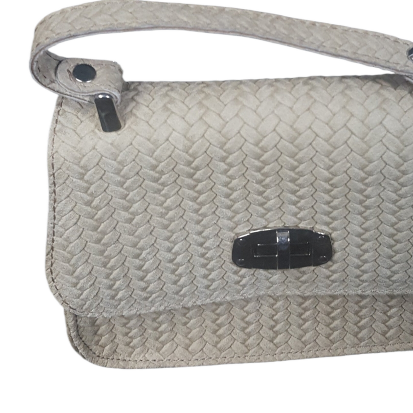 Borso in Pelle Braided Leather Handbag