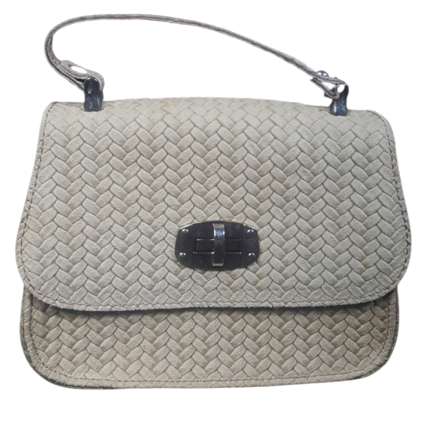 Borso in Pelle Braided Leather Handbag