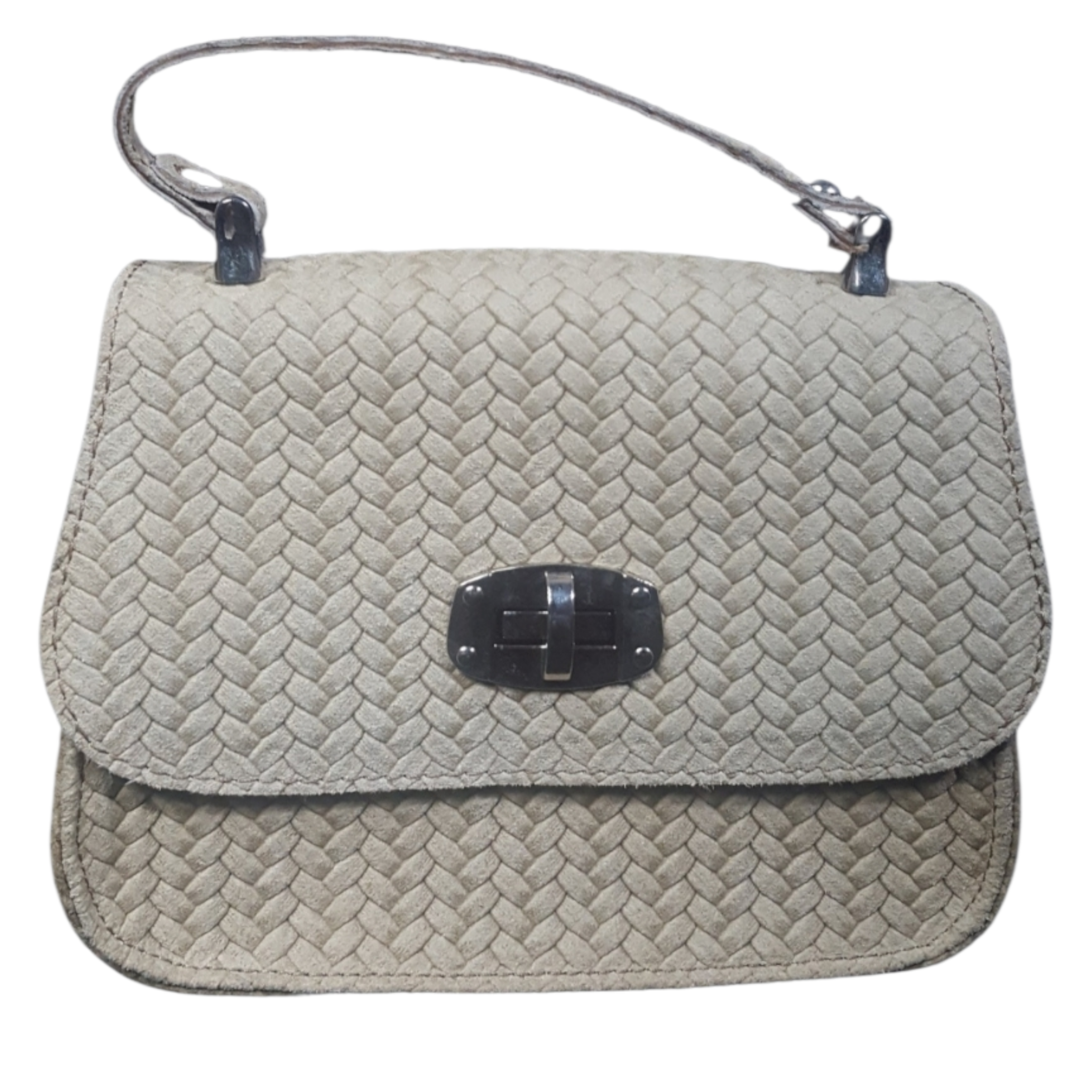 Borso in Pelle Braided Leather Handbag