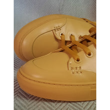 Load image into Gallery viewer, Bally Helliot Dip Dyed Sneaker Gold Sand Size 8.5
