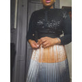 Fashioned by Glen Lea Vintage Black Sequin Cardigan sz. xs
