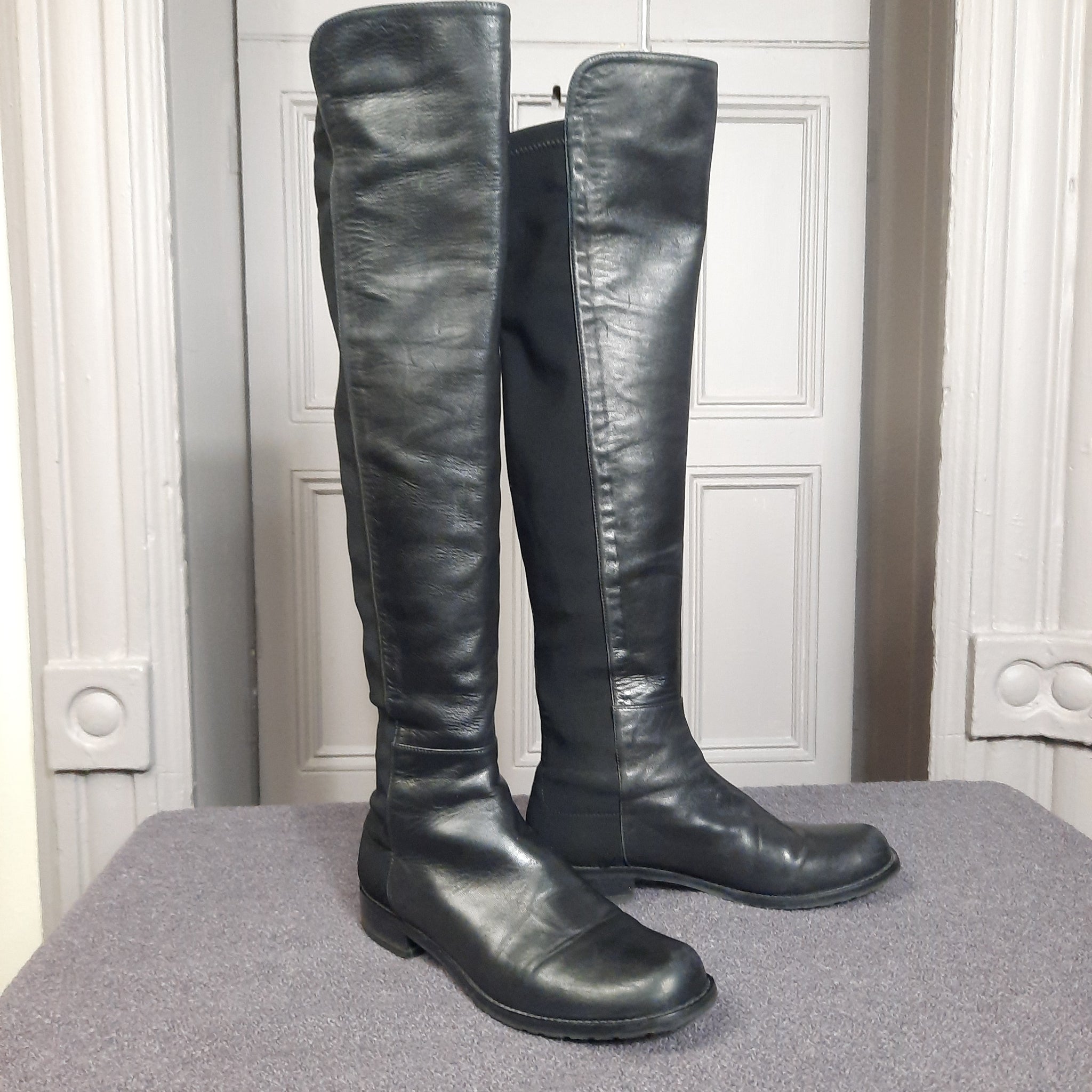 Stuart weitzman 5050 black nappa on sale