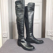 Load image into Gallery viewer, Stuart Weitzman 5050 Boots Black Nappa Size 6.5
