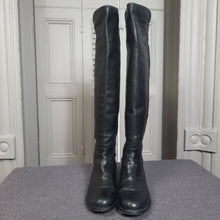 Load image into Gallery viewer, Stuart Weitzman 5050 Boots Black Nappa Size 6.5
