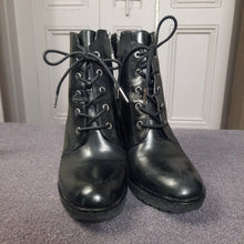 Load image into Gallery viewer, Micheal Kors Black Heel Combat Boot With Rubber Outsole Size 11
