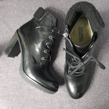 Load image into Gallery viewer, Micheal Kors Black Heel Combat Boot With Rubber Outsole Size 11