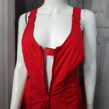 Load image into Gallery viewer, Red 1970s SKYR Vintage Overall Snow Ski Pants, Red Size S