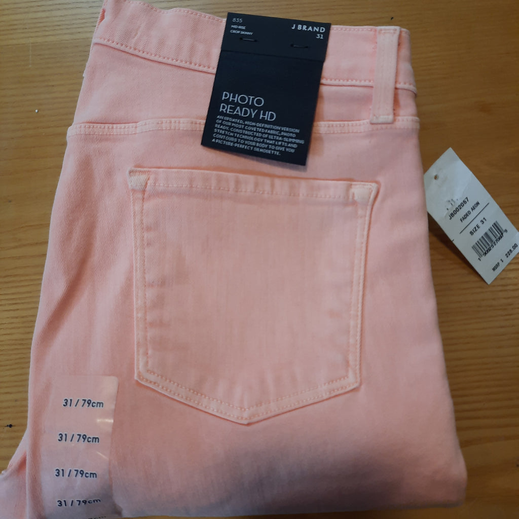 J Brand 835 Mid-Rise Crop Skinny Jeans Size 31