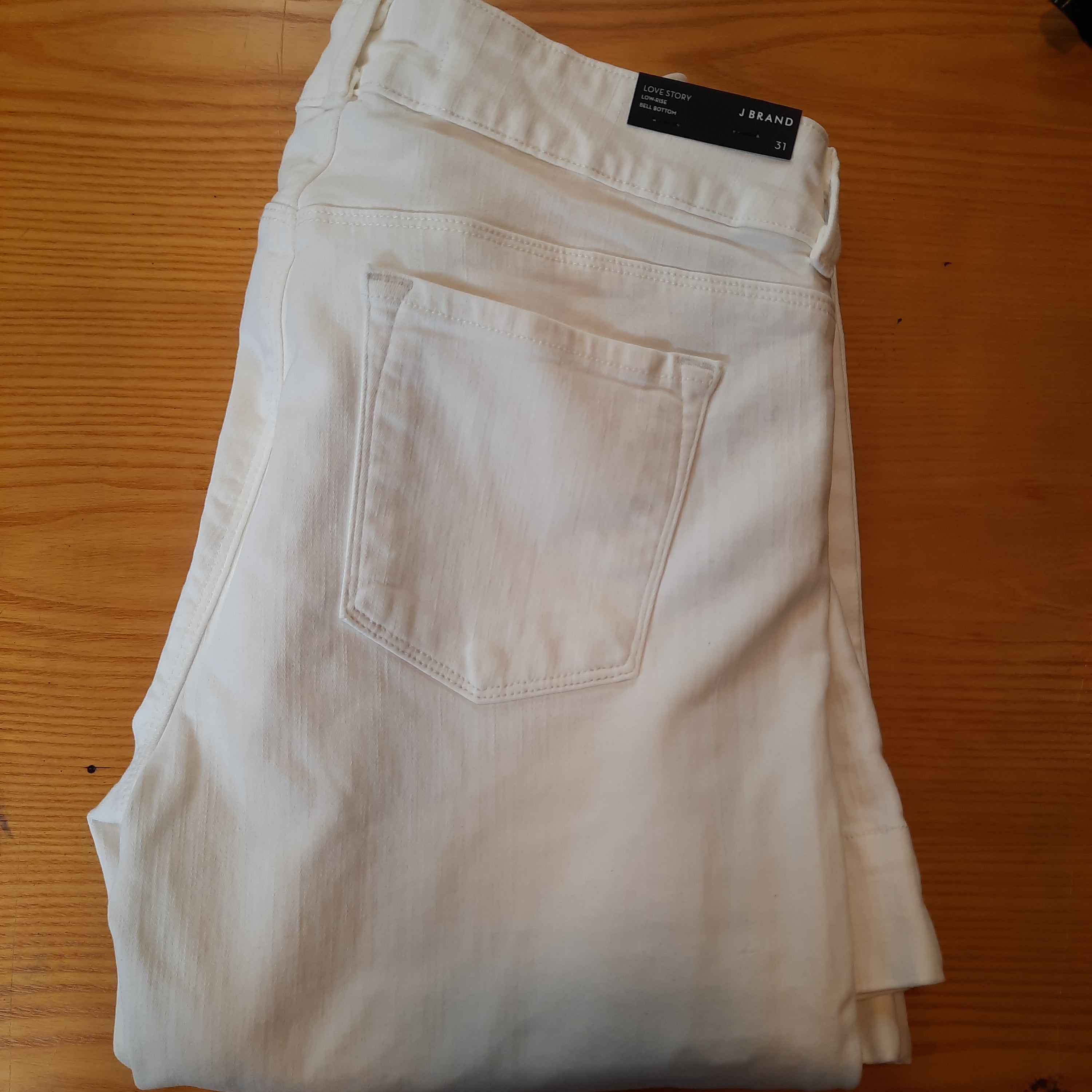 J Brand  White Love Story Bell Bottom Jeans Size 31