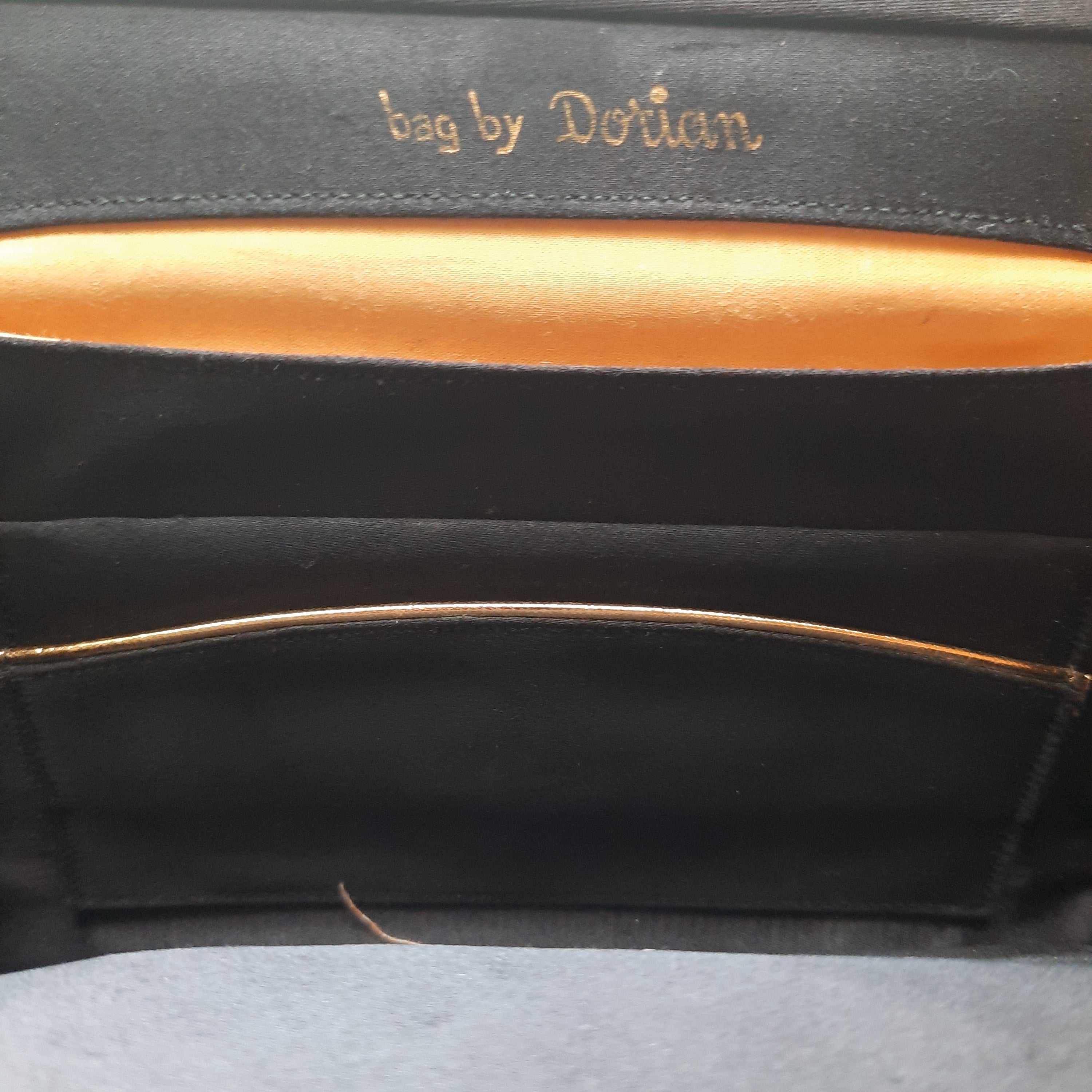 1950s Vintage Black Satin Clutch | Bag by Dorian
