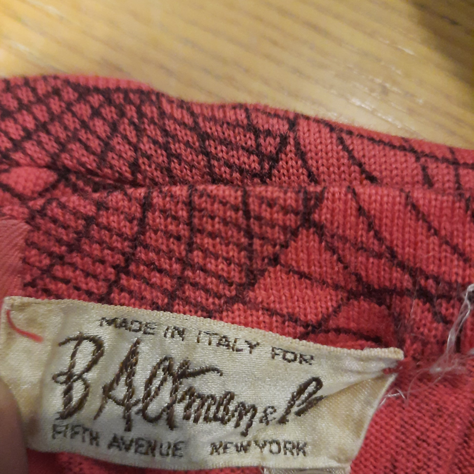 60s Vintage Wool Dresses Pelilla B Altman & Co Hand Printed Wool Dress, Reimagined by Narai Lucille Lucille Golden Vintage