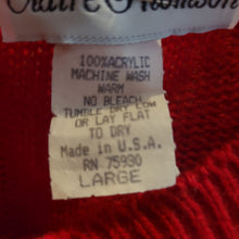 Load image into Gallery viewer, 80s Vintage Red Sweater Dress Claire Thomson Size L